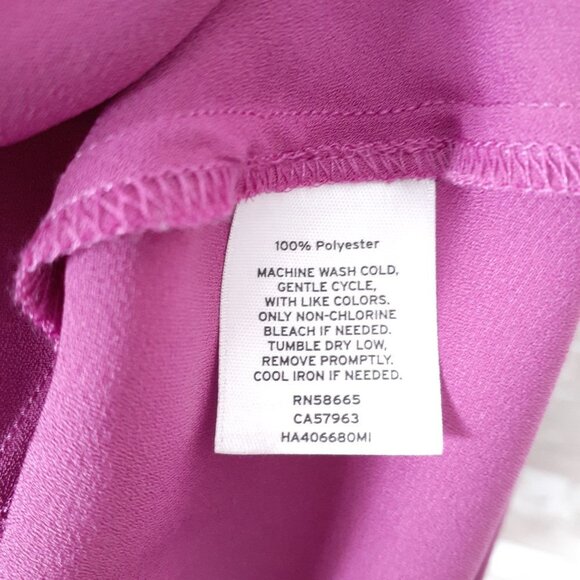 Halogen Belted Peplum Top L Purple Clover 331A - Picture 6 of 6